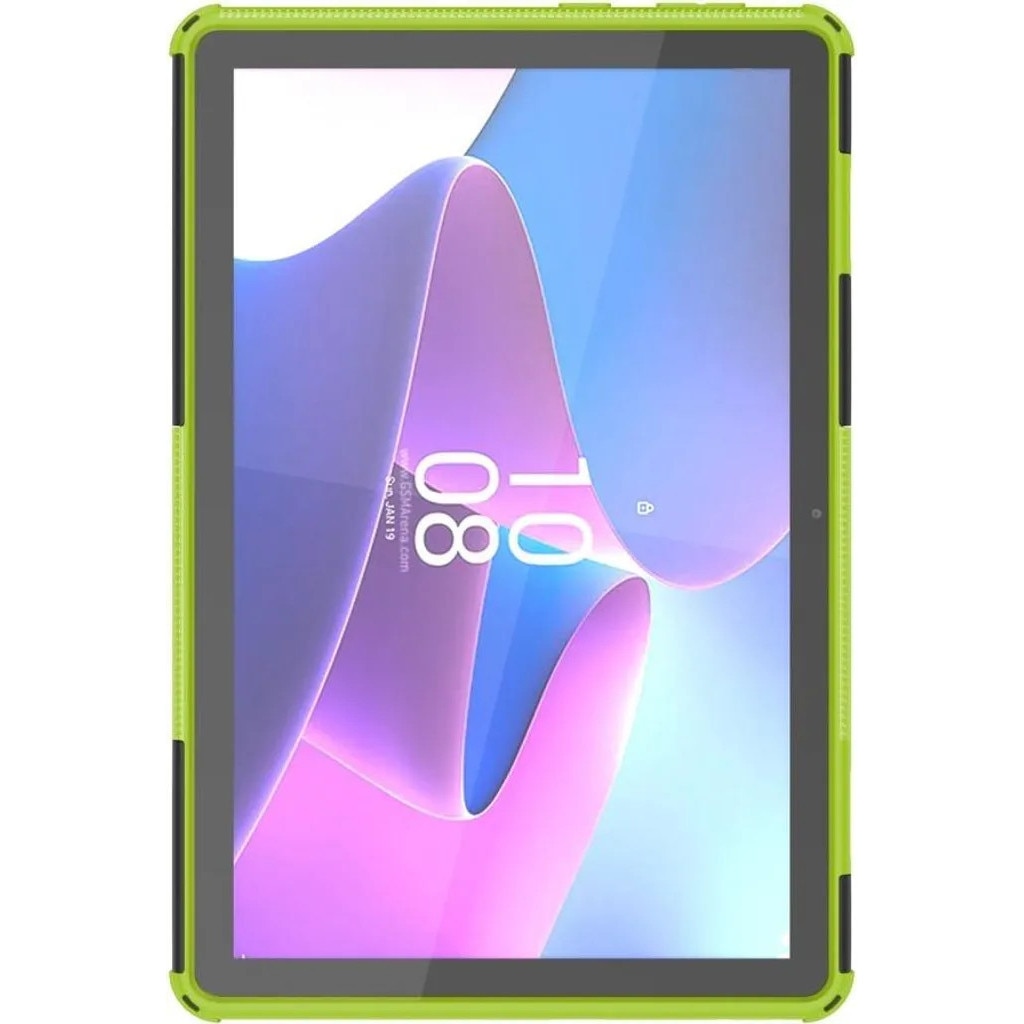 Husa de protectie pentru Lenovo Tab M10 (3rd Gen) cu stand, doua straturi TPU+PC, negru/verde, K0345-0808-KFCJ-xw462