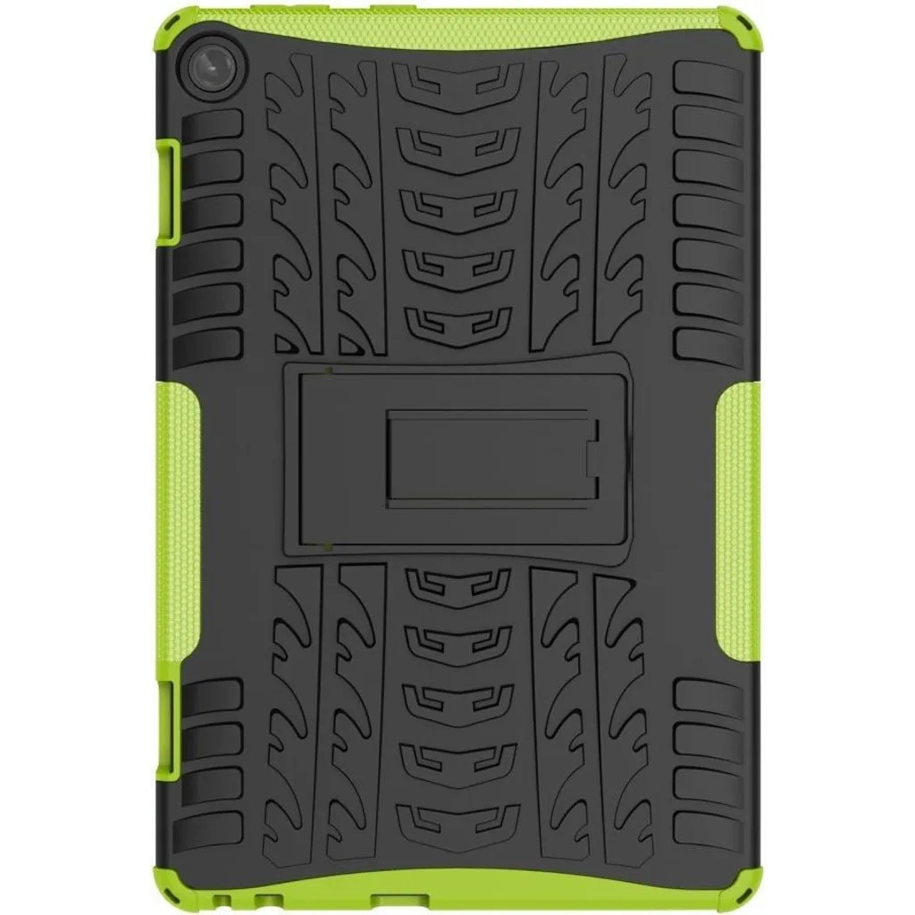 Husa de protectie pentru Lenovo Tab M10 (3rd Gen) cu stand, doua straturi TPU+PC, negru/verde, K0345-0808-KFCJ-xw462