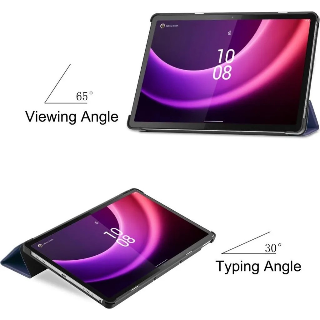 Husa tri-fold cu clapeta pentru Lenovo Tab P11 Gen 2, functie sleep/wake, albastru, K0345-0808-KFCJ-xw737
