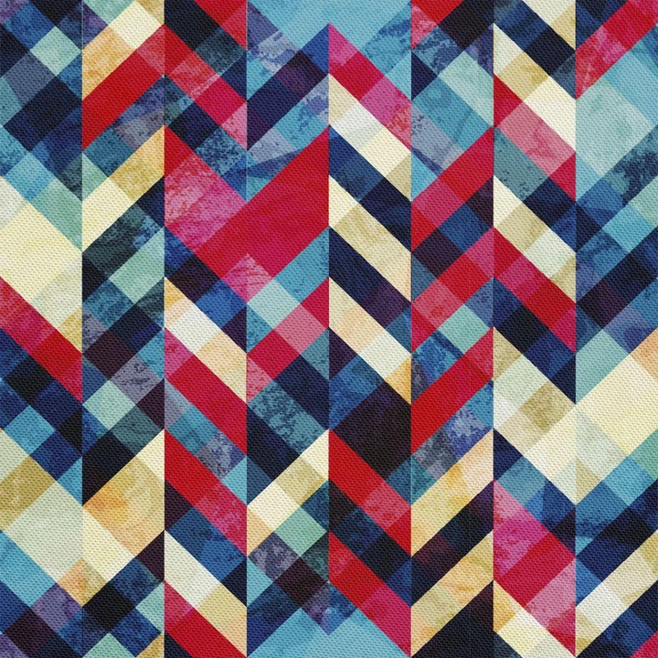 Anyag textil Oxford outdoor vászon típusú DX095 K0345-0808-KFCJ-xw879, 100% poliészter, PU bevonat az egyik oldalon, vízálló, 210 g/m², szélesség 155 cm, többszínű chevron minta, méteráru