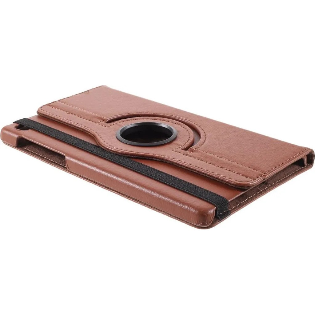 Husa cu rotatie 360° pentru Samsung Galaxy Tab A7 Lite, din piele ecologica, maro, model K0345-0808-KFCJ-xw1882