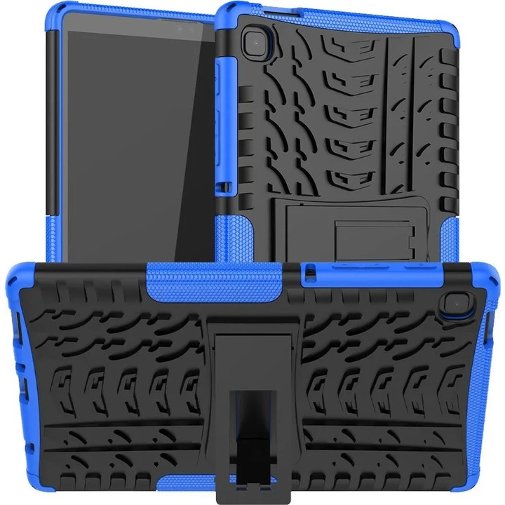 Carcasa pentru Samsung Galaxy Tab A7 Lite K0345-0808-KFCJ-xw188, antisoc din TPU+policarbonat cu stand, albastru/negru
