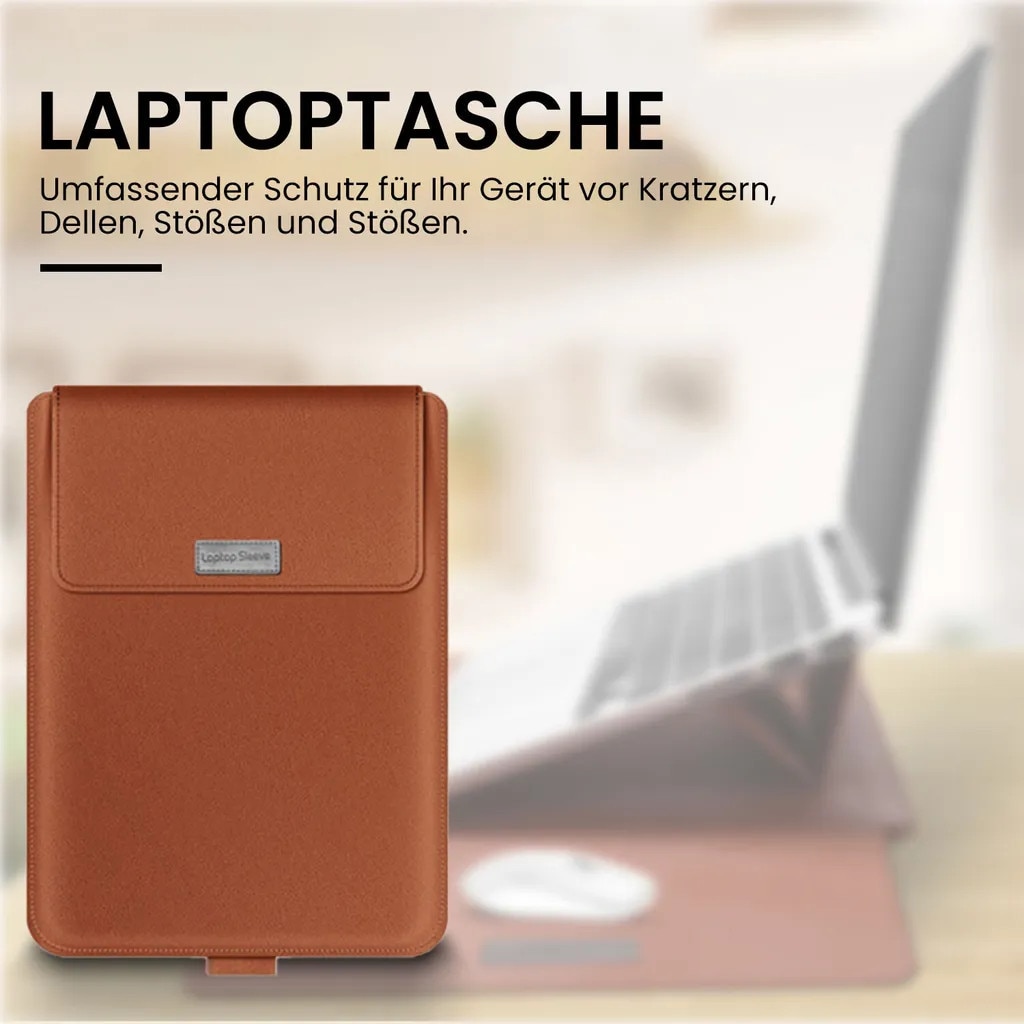 Husa laptop K0345-0808-KFCJ-xw7359 cu suport pliabil, compatibila 13/14 inch (34 x 25 cm), roz
