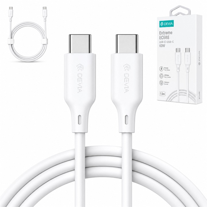 Devia Extreme EC688 PD USB-C - USB-C kábel, 1,5 m 60W