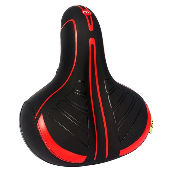 Седалка за велосипед комфорт K0345-0808-KFCJ-xw12703, за e-bike, черен/червен