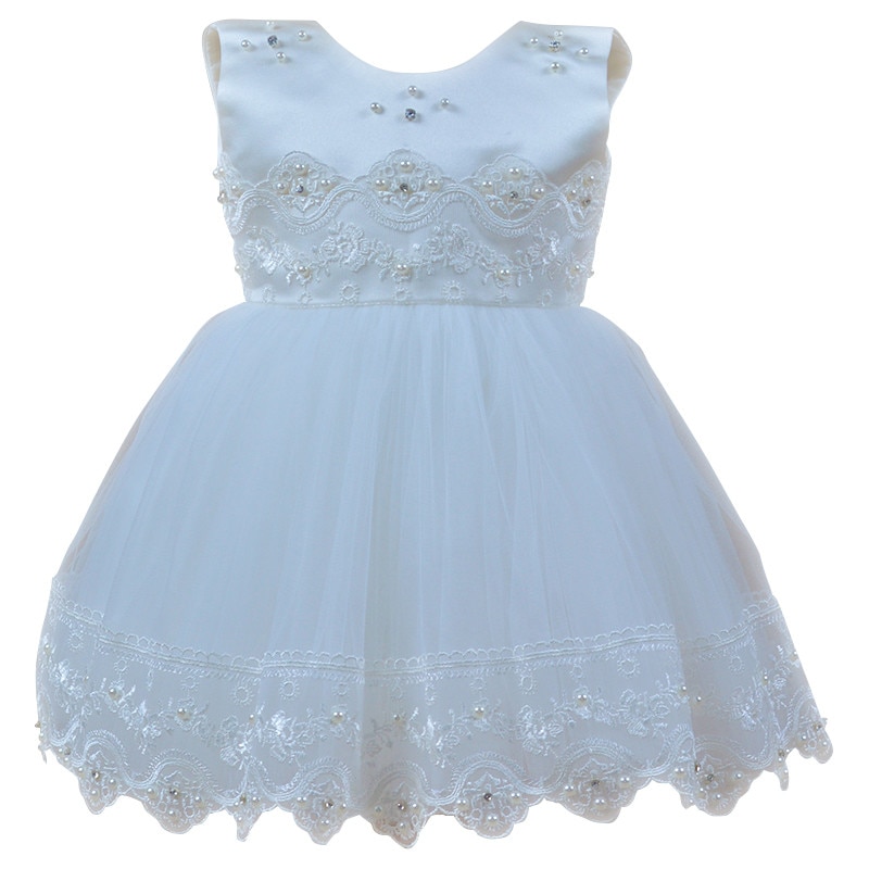 Set rochita de ocazie, si bentita, Couture Bebe, Ailin, Ivoire