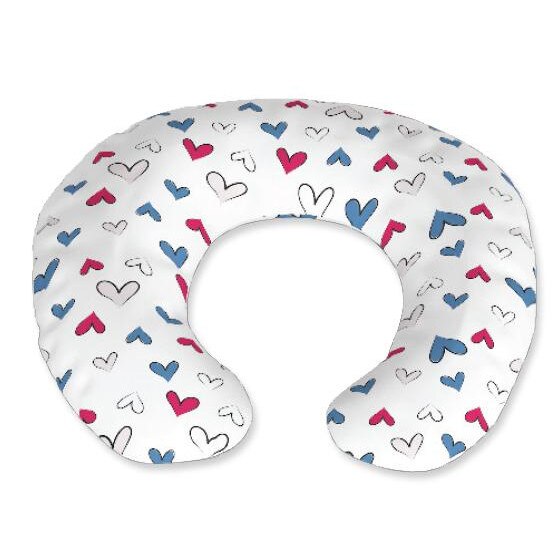 Perna pentru alaptat KikkaBoo Love Rome cu husa detasabila din bumbac