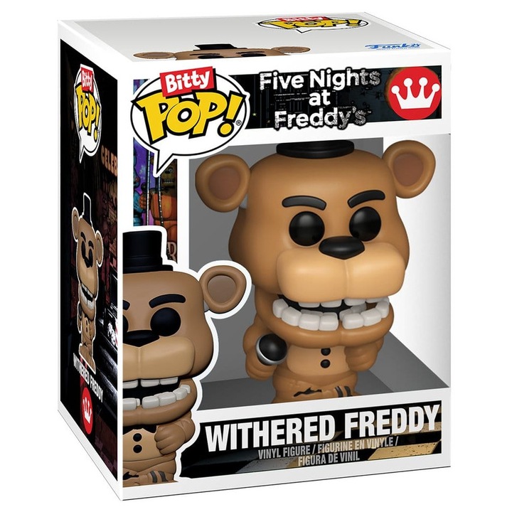 Фигурка винил Funko Bitty Pop! Five Nights at Freddy's Withered Freddy и Sun & Moon, мини 2 см, многоцветен, комплект от 2, FK94080