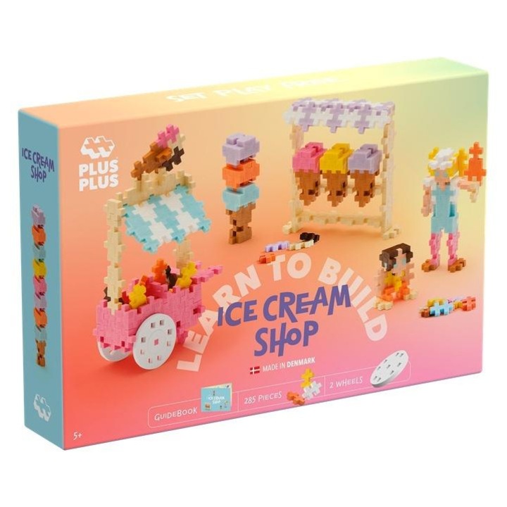 Set de constructie Plus-Plus Ice Cream Shop 780772, 285 piese, multicolor, pentru 5+ ani