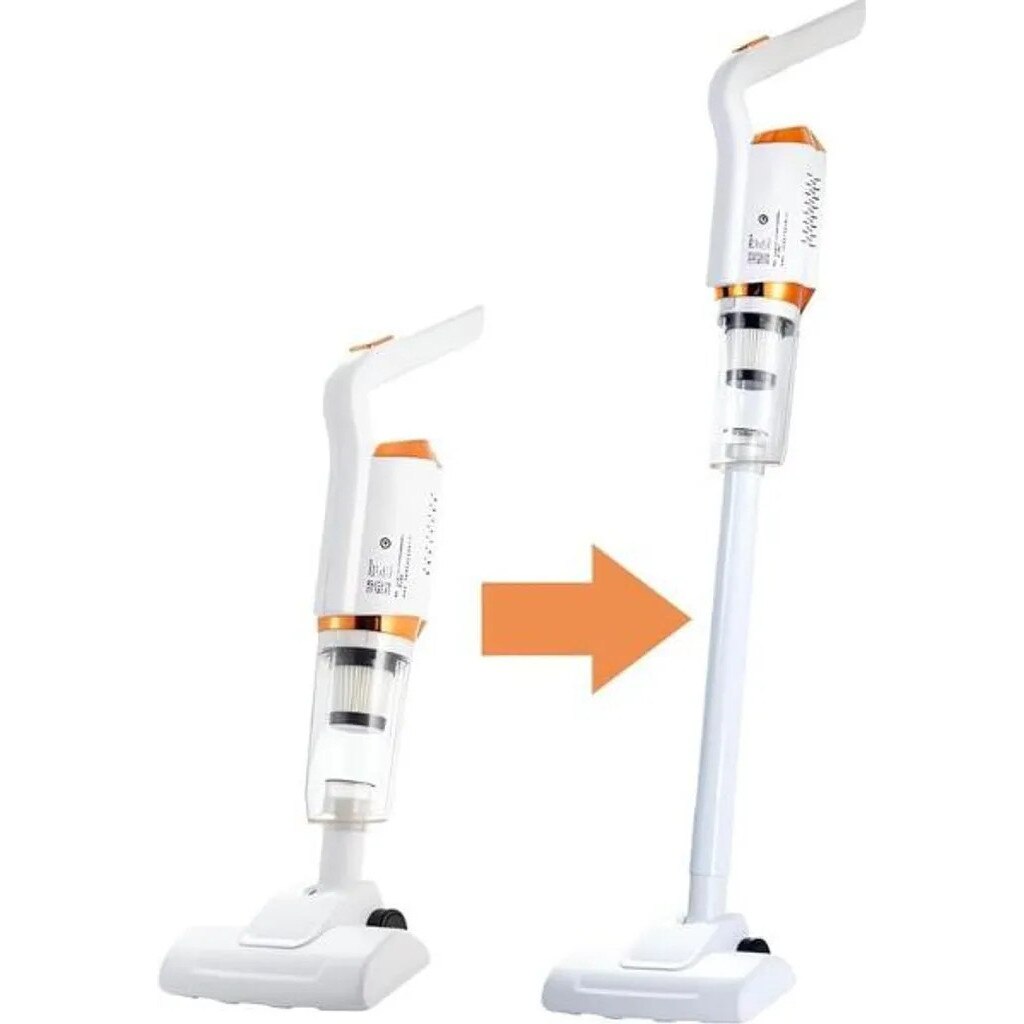 Aspirator vertical fara fir K0345-0808-KFCJ-xw28520, 2 in 1 cu functie mop, 10 W, acumulator 1200 mAh, filtru HEPA, incarcare USB, alb