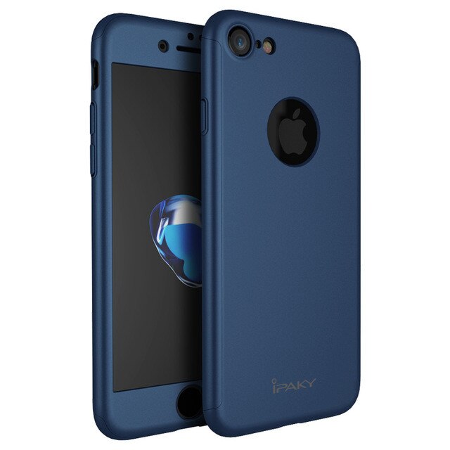 Husa Ipaky 360 pentru iPhone 7/iPhone 8, Albastra