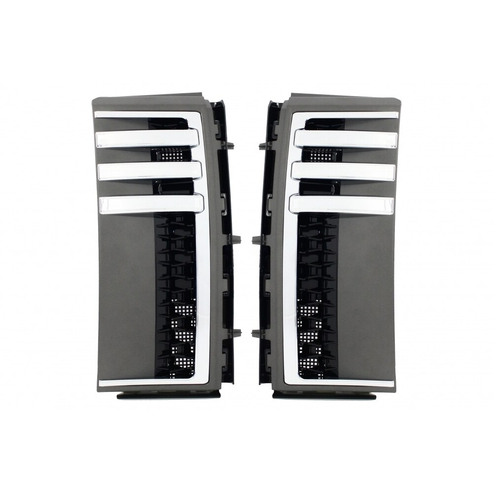 Grile Laterale compatibil cu Range Rover Vogue III L322 2002-2012 Autobiography Side Vents Gray Matte Black Edition Design Nou