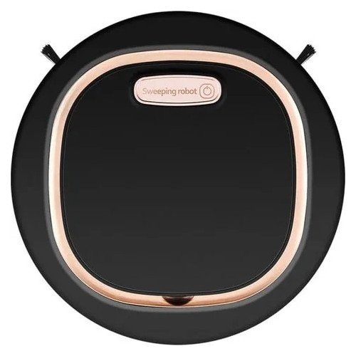 Aspirator robot cu mop K0544-26808-696-MLC, smart cu navigatie, 1200 mAh, fara fir, functie mop si maturare, negru/roz-auriu