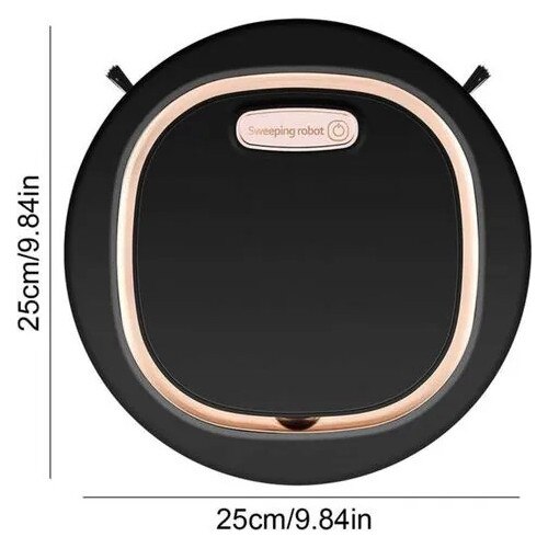 Aspirator robot cu mop K0544-26808-696-MLC, smart cu navigatie, 1200 mAh, fara fir, functie mop si maturare, negru/roz-auriu