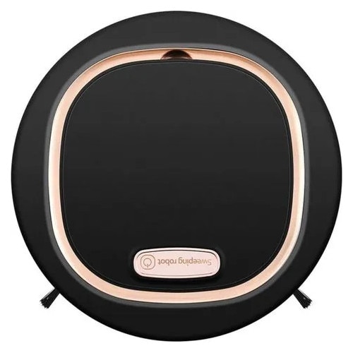 Aspirator robot cu mop K0544-26808-696-MLC, smart cu navigatie, 1200 mAh, fara fir, functie mop si maturare, negru/roz-auriu