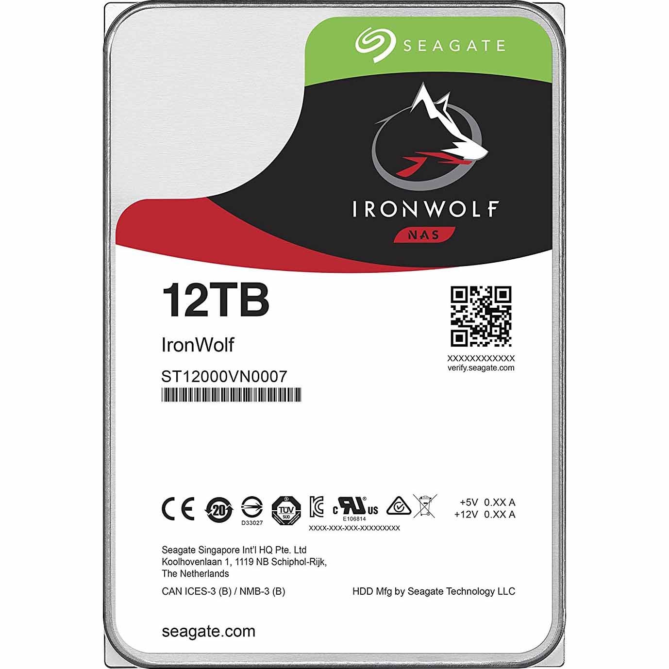 HDD Seagate IronWolf 12 TB, 7200rpm, 256MB cache, SATA III