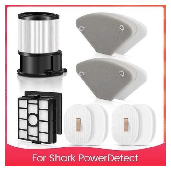 Filtre HEPA set de inlocuire pentru aspirator fara fir PowerDetect IP3251/IP3251C, include filtru HEPA cilindric si prefiltre spuma, compatibil cu statie de golire automata, alb/gri, 1 set, K0569-260808-059-MNC