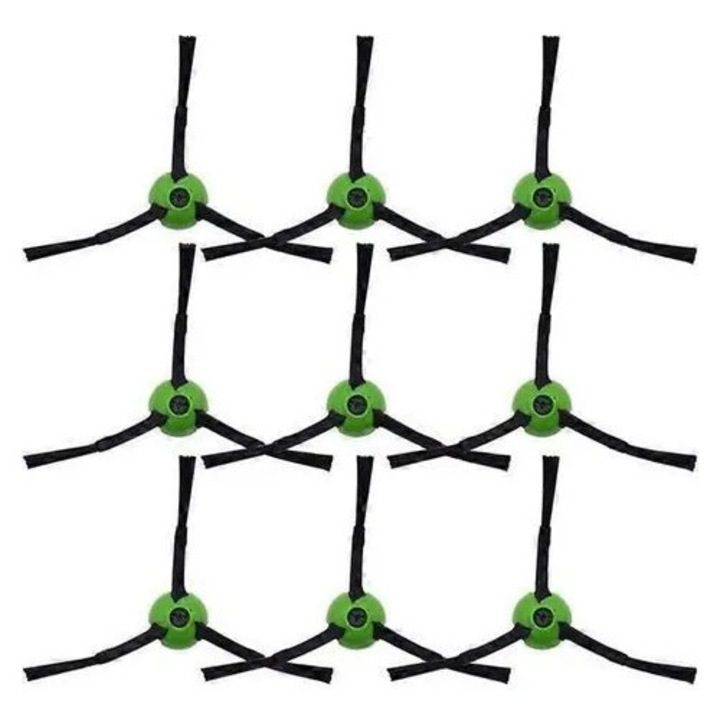 Perii laterale de schimb compatibile cu iRobot Roomba (E5, E6, I1/I1+, I3/I3+, I4/I4+, I6, Combo j7+), verde, set 9 buc., K0569-260808-759-MNC