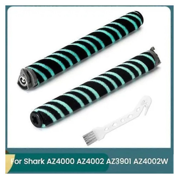 Set perii rotative de schimb compatibile cu Shark AZ4000 AZ4002 AZ3901, 2 perii + perie de curatare, negru/turcoaz, K0569-260808-097-MNC