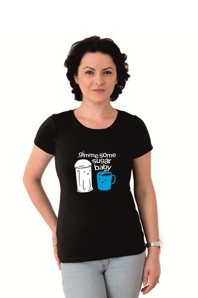 Tricou dama, Gimmie Sugar, Sol's, Negru