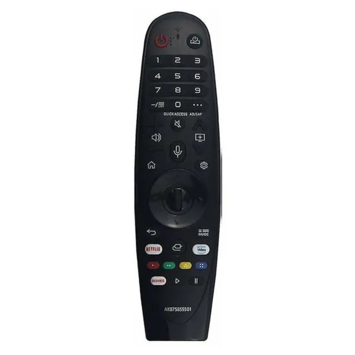 Telecomanda de inlocuire pentru TV LG AKB75855501, compatibila cu AN-MR600/AN-MR650A/AN-MR18BA/AKB75855503/RM-G3900, fara functie voce/mouse, negru