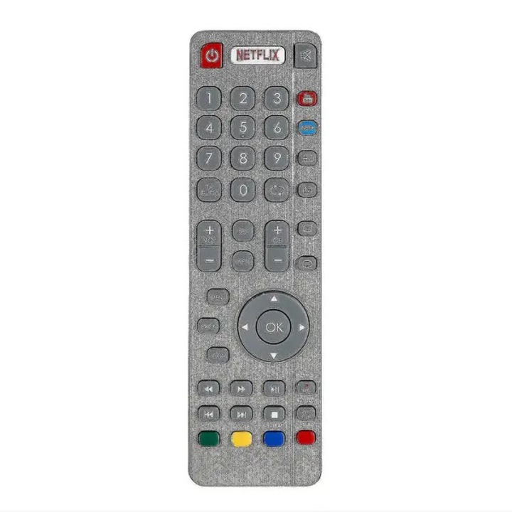 Telecomanda compatibila cu Sharp Aquos SHWRMC0116, buton Netflix si YouTube, comunicatie IR, gri