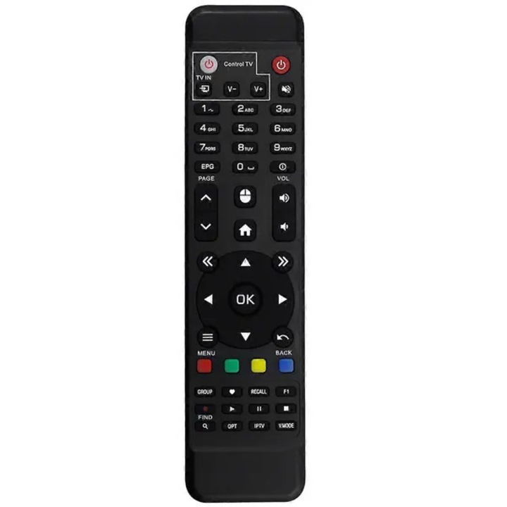 Telecomanda de inlocuire pentru set-top box Amiko A6N/A6N MAX, negru, alimentare 2xAAA, cod IZO-CJ-K0502-20260806-5208