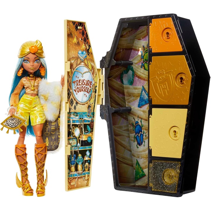 Papusa Monster High Cleo de Nile Skulltimate Secrets Fearidescent
