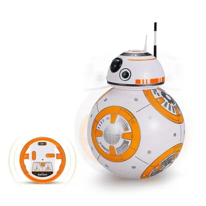 Робот с дистанционно управление BB-8 IZO-CJ-K0502-20260806-3093, 2.4 GHz, ротация на 360°, магнитна левитация с плаваща глава, звукови ефекти като от филм, студена светлина, бял/оранжев, 20.5 x 13 см