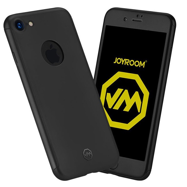 Husa Full Cover 360° (fata + spate + geam sticla) JOYROOM pentru Apple iPhone 6 Plus / 6S Plus, negru