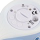 K0575-260808-1469-AMC fürdőhőmérő, bálna forma, LCD kijelző, csendes riasztás, színes figyelmeztetés (kék/piros), BPA-mentes ABS, kék