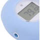 K0575-260808-1469-AMC fürdőhőmérő, bálna forma, LCD kijelző, csendes riasztás, színes figyelmeztetés (kék/piros), BPA-mentes ABS, kék