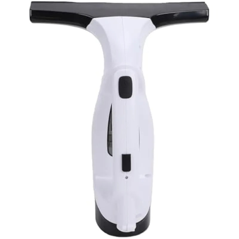 Curatator geamuri electric fara fir K0575-260808-1623-AMC, baterie 2200 mAh, incarcare USB, pompa de aspiratie pentru apa murdara integrata, alb/negru