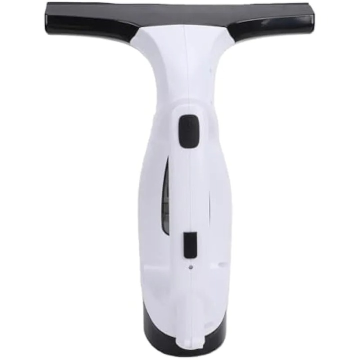 Curatator geamuri electric fara fir K0575-260808-1623-AMC, baterie 2200 mAh, incarcare USB, pompa de aspiratie pentru apa murdara integrata, alb/negru