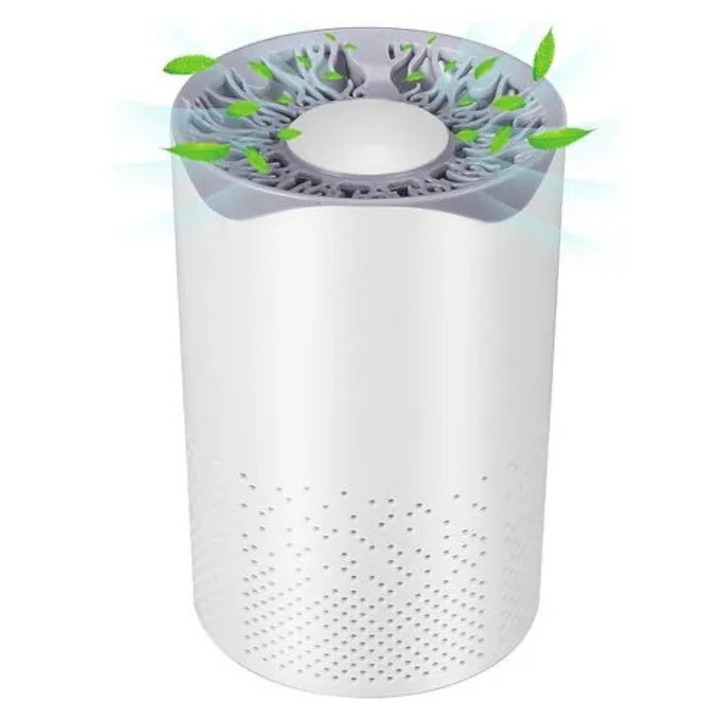 Purificator de aer Bosch Air 2000 Wi-Fi, CADR 180m3/h, Prefiltru, filtru HEPA H13, filtru carbon activ, senzor de praf, timer, alb