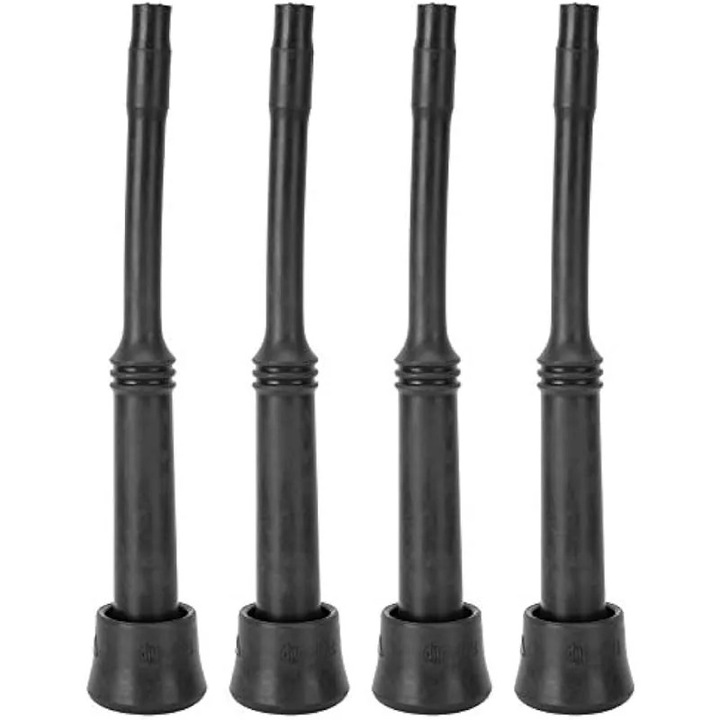 Fejőgép gumikarmok K0575-260808-1200-AMC, nem mérgező gumiból, acélfejőcsészékkel kompatibilis, fekete, 4 darabos szett, 33 cm