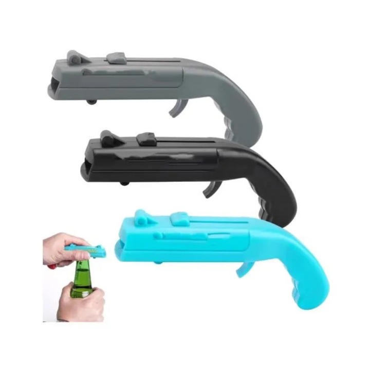 Deschizator de sticle cidiscount-xKx-260808-97, set 3 bucati, tip pistol, plastic, multicolor, 13 x 5 cm