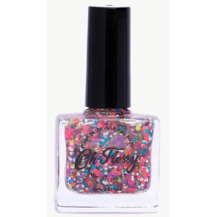 Oh Flossy!, lac de unghii cu sclipici Konfetti, multicolor, 12 ml