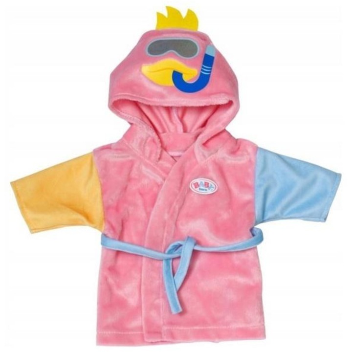 Zapf, halat de baie pentru papusa din plus cu gluga, pentru Baby Born 43 cm, multicolor