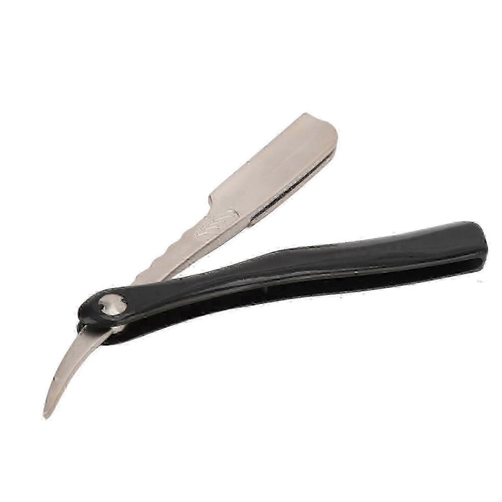 Suport pliabil pentru lame de ras FG123K0225-260807-2895, aliaj zinc si ABS, maner ergonomic, pliant, negru/argintiu