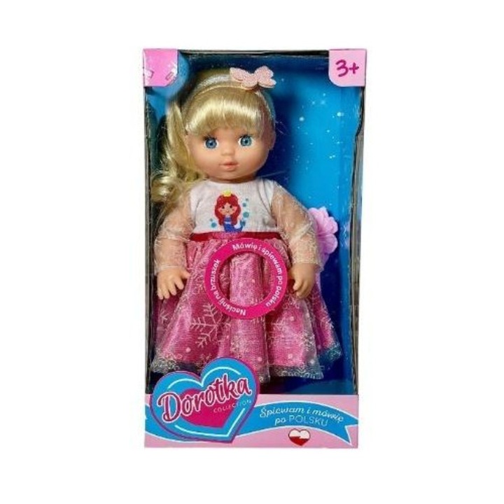Papusa SWEDE Dorotka interactiva, canta si vorbeste in poloneza, multicolor, model 795557