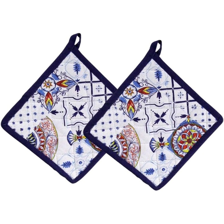 2 db Konyhai Kesztyű Szett, Pamut, 20x20cm, Hőálló, Mosható