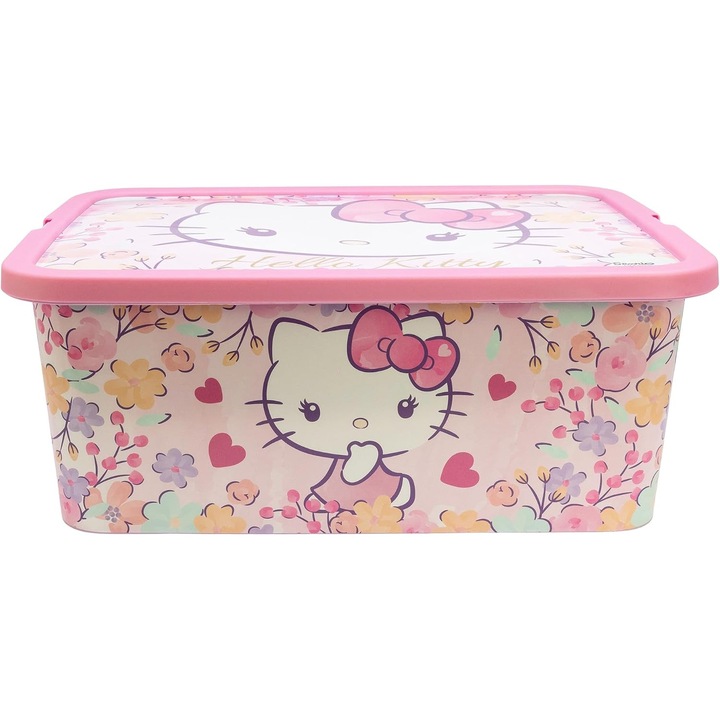 Кутия за съхранение Hello Kitty 13L, Запечатан капак