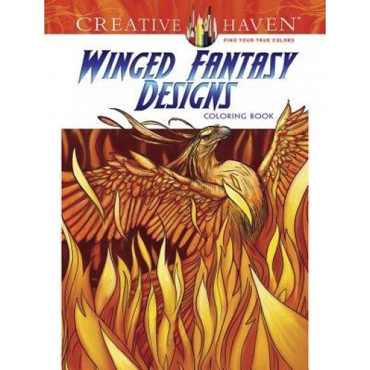 Creative Haven Winged Fantasy Designs Coloring Book, Aaron Pocock (Author)