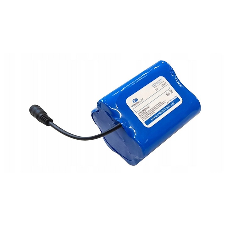 Baterie Li-Ion pentru barca, AM Electronics _16645939316, 7,4 V 15 Ah (15.000 mAh), celule LG 21700, BMS, iesire 13 A, albastru