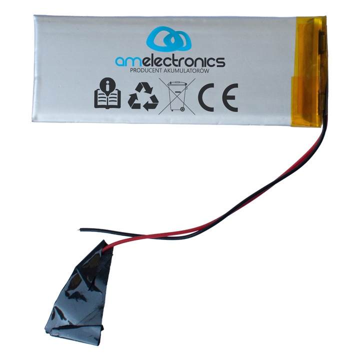 Baterie LiPo AM Electronics 503080 (4485) 3,7 V 1300 mAh, argintiu, 5 x 30 x 80 mm