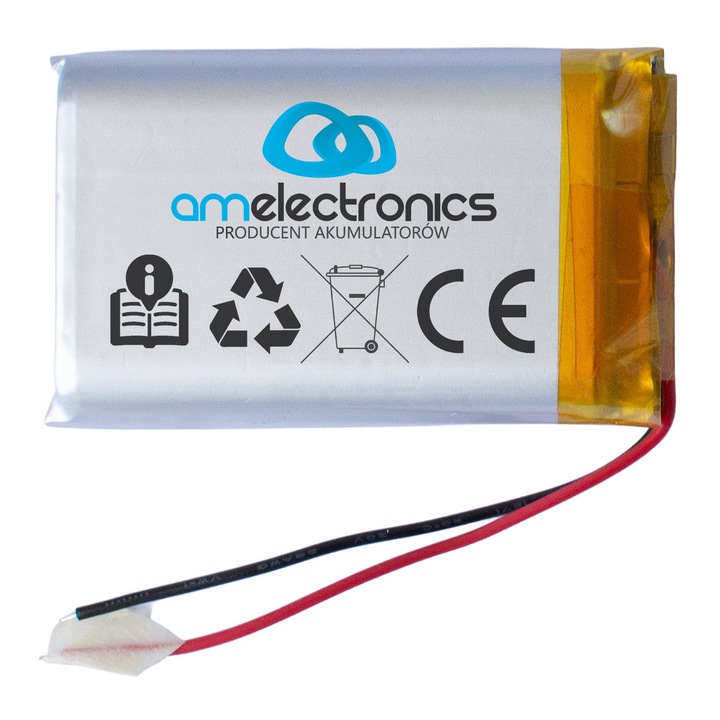 Baterie LiPo AM Electronics 103050 (4516) 3,7 V 1600 mAh, argintiu, 10×30×50 mm