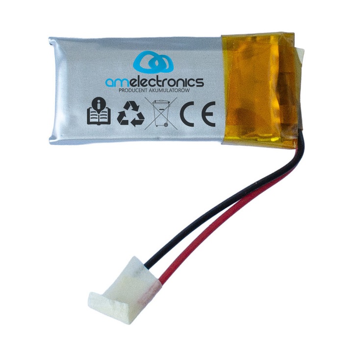 Baterie LiPo AM Electronics 601225 (4540), 3,7 V, 150 mAh, aprox. 6 x 12 x 25 mm, argintiu