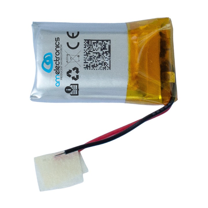 Baterie litiu-polimer AM Electronics 801525 (PN 4551), 3,7 V, 280 mAh, argintiu, 8×15×25 mm