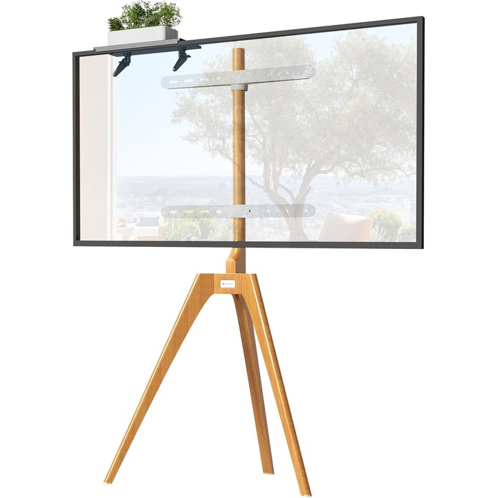 PUTORSEN TV Állvány, Festőállvány Design, Bükkfa, 45-65 hüvelyk, Forgatható 45°